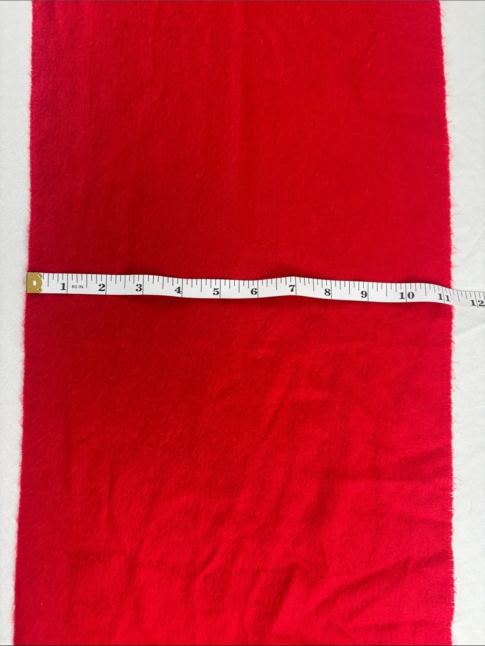 Christian Dior Monsieur Cashmaire Red Woven Fringe Scarf Vintage Made in Japan